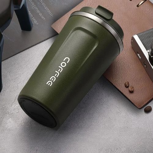 Insulated travel cup with lid designed for daily commuting