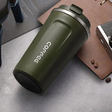Insulated travel cup with lid designed for daily commuting