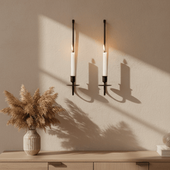 Iron Wall Candle Holder - Elegant Single Arm Metal Decor for Home Decor - Wall candle holder - Hurbane Home