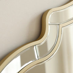 Irregular Shaped Wall Mirrors – Large Gold Rim Glass Frame Accent - Hurbane Home