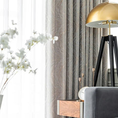 Jacquard Blackout Curtains – Thick Textured Grommet Panels for Modern Interiors - Hurbane Home