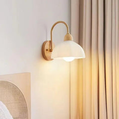 Japanese Style Wall Lamp – Wooden Floral Sconce Light for Cozy Home Decor - Hurbane Home