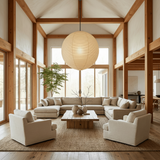 Japanese Washi Paper Globe Pendant Light Rice Paper Lantern