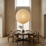 Washi paper globe pendant light on a fine metal frame, view 7