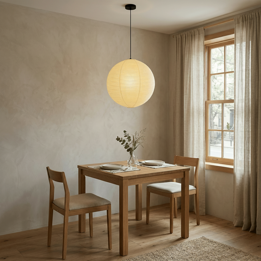 Japanese Washi Paper Globe Pendant Light Rice Paper Lantern