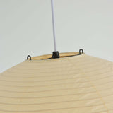 Japanese paper lantern pendant with a spherical washi paper shade, view 26