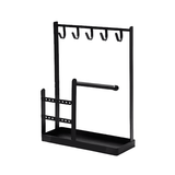 Jewelry Hanging Organizer – Multifunctional Metal Stand for Earrings Necklaces Bracelets - Jewelry Hanging Organizer - Hurbane Home