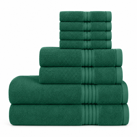 8-Piece Luxury Cotton Towel Set – Soft, Quick-Dry & Absorbent