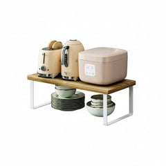 Kitchen Counter Organizer Rack - Space - Saving Spice & Storage Solution - Kitchen Countertop Organizer - Hurbane Home