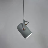 Grey spot pendant tilted downward against a plain background