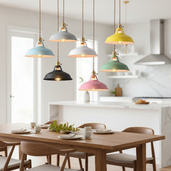 All seven shade colors shown hanging together on a white background