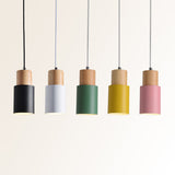 All five colorways lined up in black, gray, green, yellow and pink