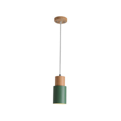 Studio shot of the green cylinder pendant on a plain backdrop