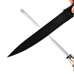 Knife Sharpening Rod – Carbon Steel Honing Tool with Ergonomic Handle - Hurbane Home
