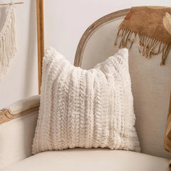 Knitted Pillow Cover - Boho Cable Knit Design for Cozy Home Decor - Boho Pillow Cover - Hurbane Home