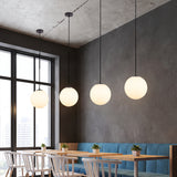 Glass Single-Head Pendant Light - kitchen setting