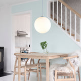 Glass Single-Head Pendant Light - dining nook setting