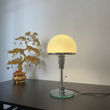 Sleek Bauhaus Glass Table Lamp for Bedside and Desk Decor