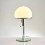 Sleek Bauhaus Glass Table Lamp for Bedside and Desk Decor
