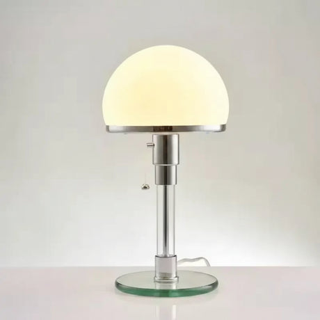 Sleek Bauhaus Glass Table Lamp for Bedside and Desk Decor