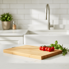 Large Bamboo Cutting Board – Thick Multi-Function Chopping Block - Wood Cutting Boards - Hurbane Home