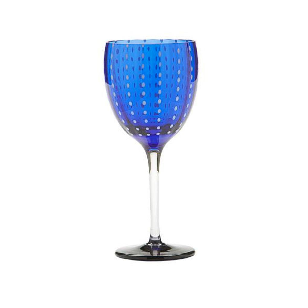Lead free crystal drinking glasses on dining table