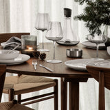 Lead free wine glass with hand-blown colored design