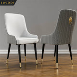 Leather Dining Chair Set of 2 – Microfiber Lion Knocker Design - Hurbane Home