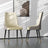 Leather Dining Chairs Set of 2 – Modern PU Chairs with Metal Legs - Hurbane Home