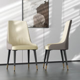 Modern leather dining chairs set of 2 in kitchen