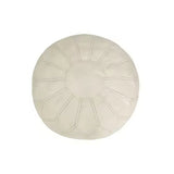 Leather Pouf Ottoman – Moroccan Boho Faux Leather Storage Footrest - Leather Pouf Ottoman - Hurbane Home