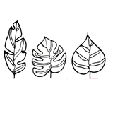 Leaves Metal Wall Art - Large Black Decor for Modern Home Aesthetics - black metal wall art - Hurbane Home