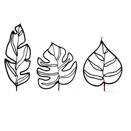 Leaves Metal Wall Art - Large Black Decor for Modern Home Aesthetics - black metal wall art - Hurbane Home