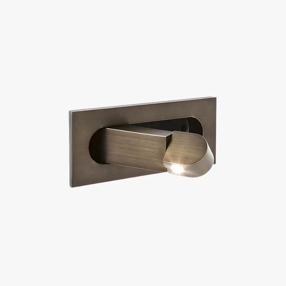 LED bedside reading wall sconce in a matt black metal finish, view 1