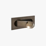 LED bedside reading wall sconce in a matt black metal finish, view 1