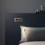 Bronze metal bedside reading sconce with an integrated LED head, view 4