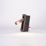 Nickel finish LED bedside sconce, 3.15 inch height metal body, view 12