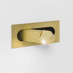 Bronze metal bedside reading sconce with an integrated LED head, view 16