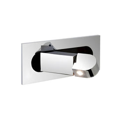 Nickel finish LED bedside sconce, 3.15 inch height metal body, view 18