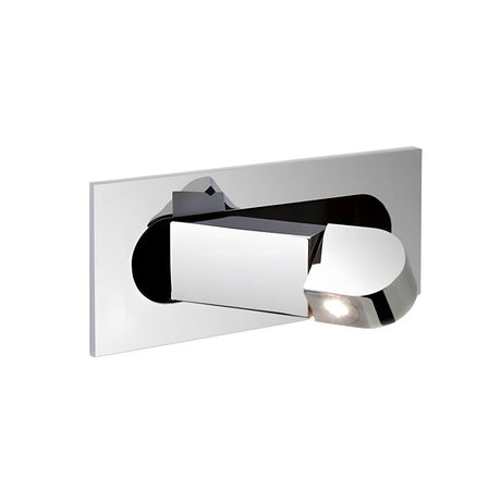 Nickel finish LED bedside sconce, 3.15 inch height metal body, view 18
