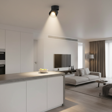 Modern LED Ceiling Spotlight Rotating Head Surface Mount
