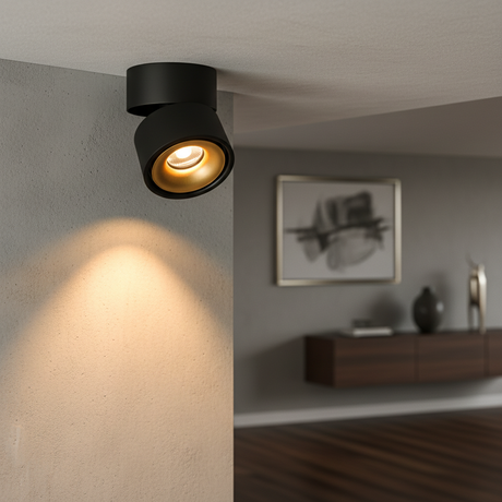 Modern LED Ceiling Spotlight Rotating Head Surface Mount
