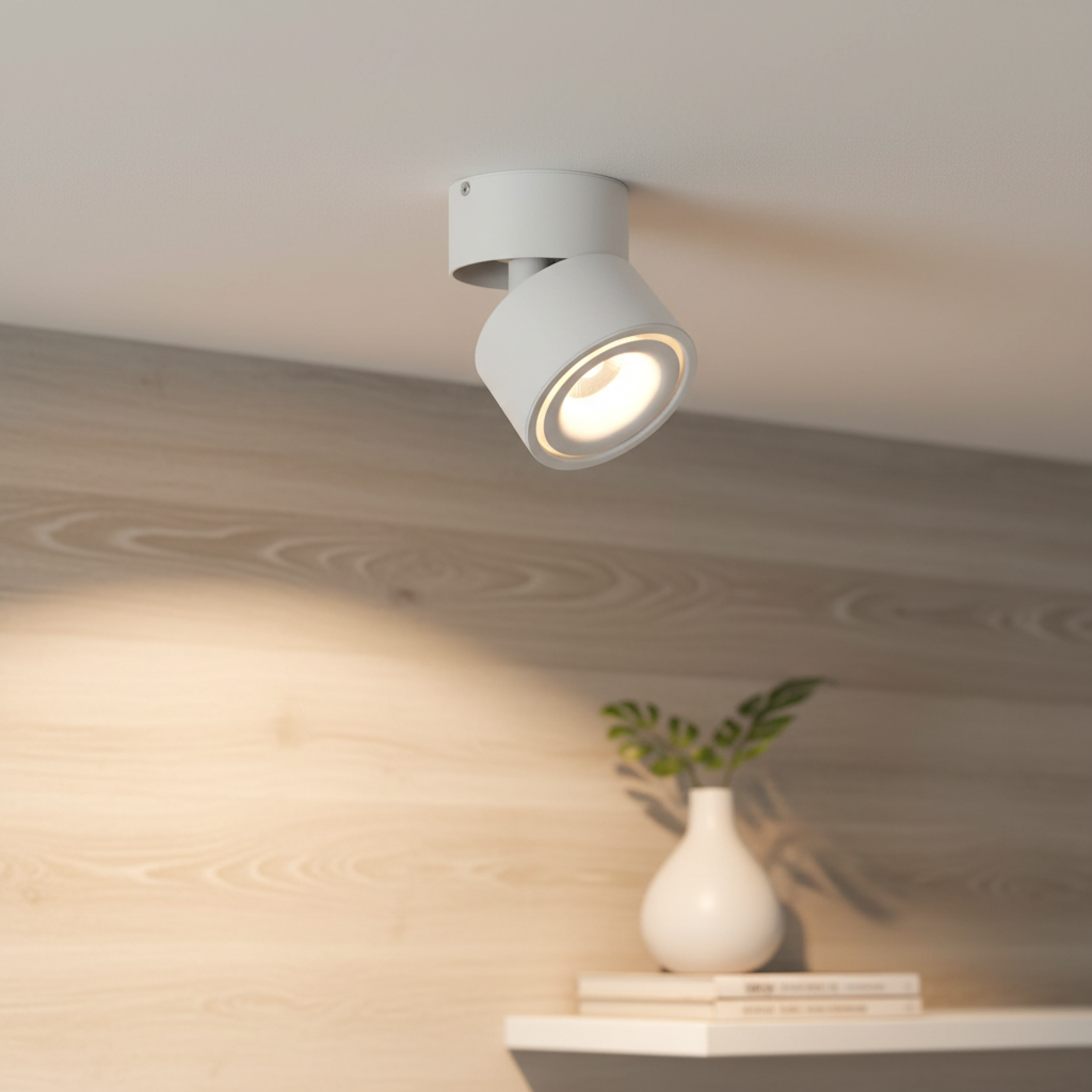 Modern LED Ceiling Spotlight Rotating Head Surface Mount
