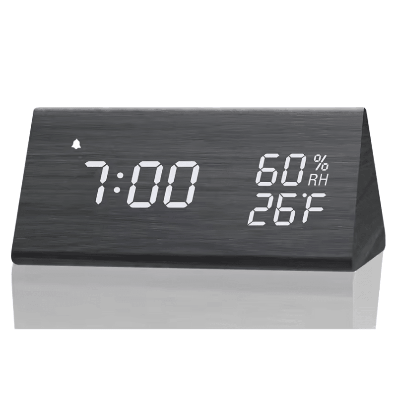 LED Clock Digital – Sound Control Alarm with Night Light & Temperature - Hurbane Home