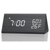 LED Clock Digital – Sound Control Alarm with Night Light & Temperature - Hurbane Home