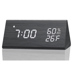 LED Clock Digital – Sound Control Alarm with Night Light & Temperature - Hurbane Home