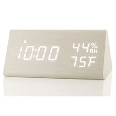 LED Clock Digital – Sound Control Alarm with Night Light & Temperature - Hurbane Home