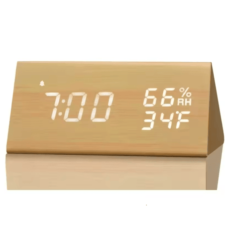 LED Clock Digital – Sound Control Alarm with Night Light & Temperature - Hurbane Home