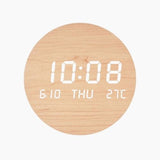 LED Digital Wall Clock with Time - Temperature - Date Display for Home or Office Use - Hurbane Home