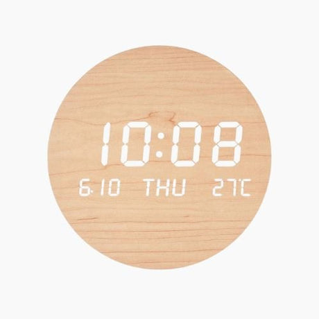 LED Digital Wall Clock with Time - Temperature - Date Display for Home or Office Use - Hurbane Home